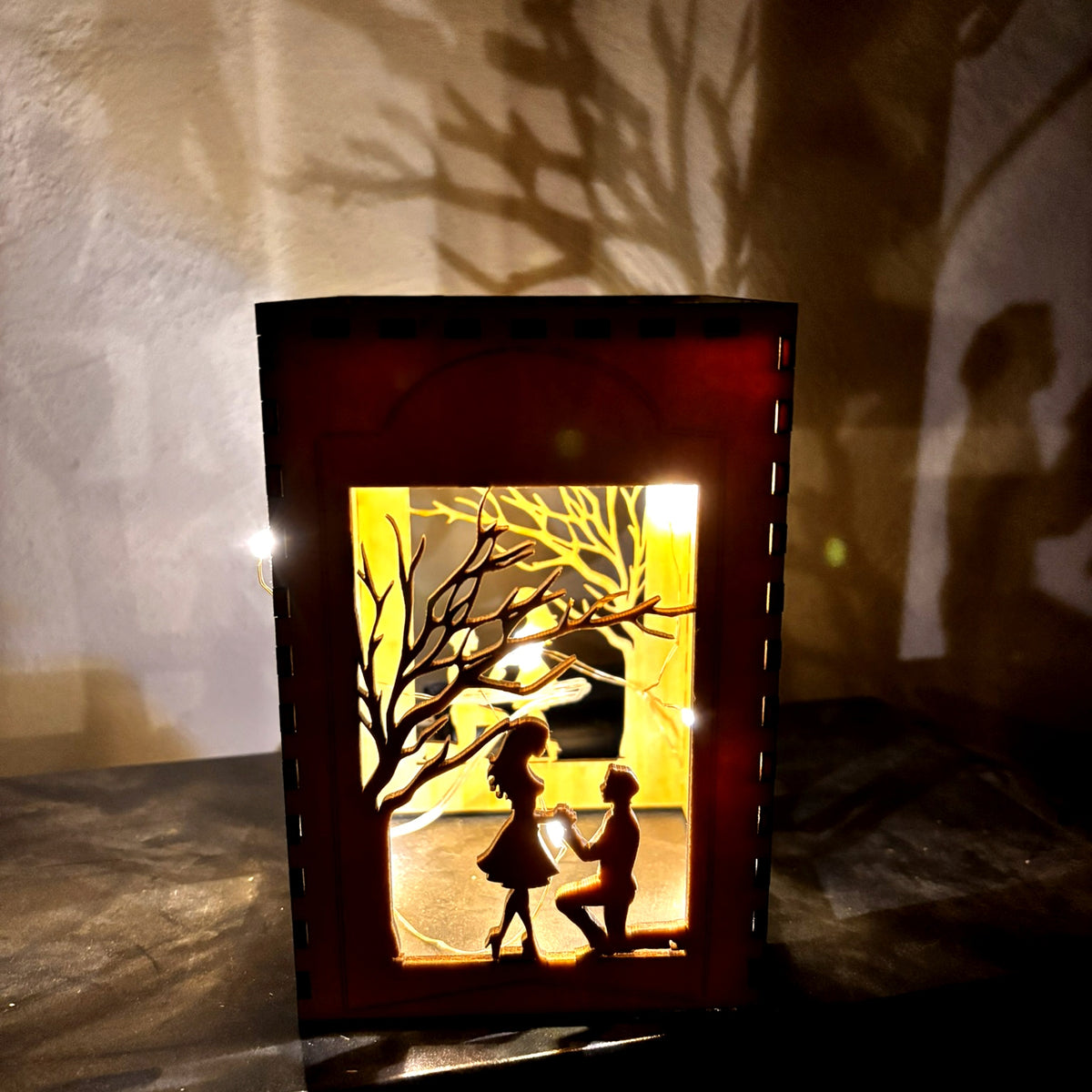 Lámpara USB/STecho Enamorados 10x15 cm